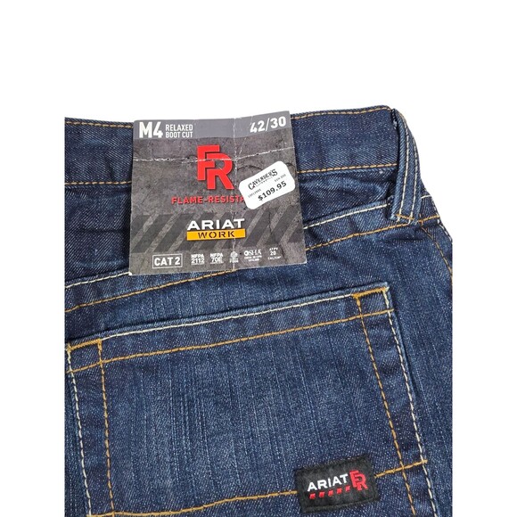 Ariat FR Jeans NWT Men's 42x30 M4 Relaxed Basic Boot Cut Western Denim Cowboy - Picture 7 of 7